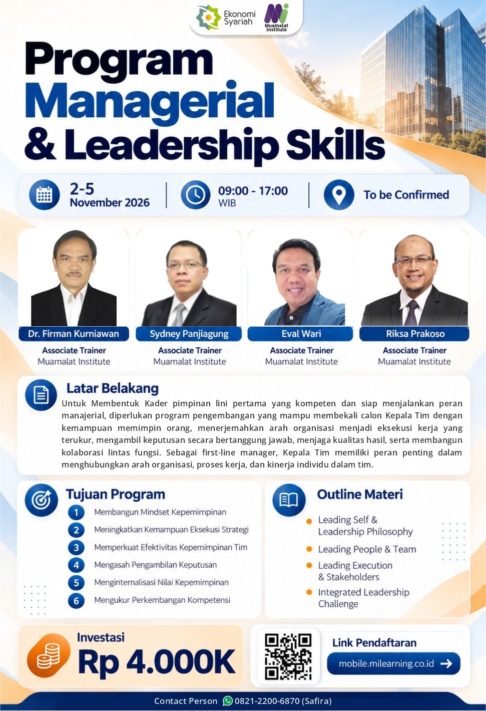 Flyer program unggulan Muamalat Institute